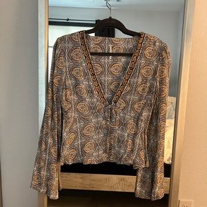 Free People Cropped Blouse